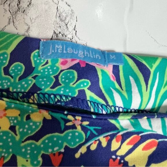 J. McLaughlin butterfly floral print Catalina cloth top Sz M - Picture 6 of 6